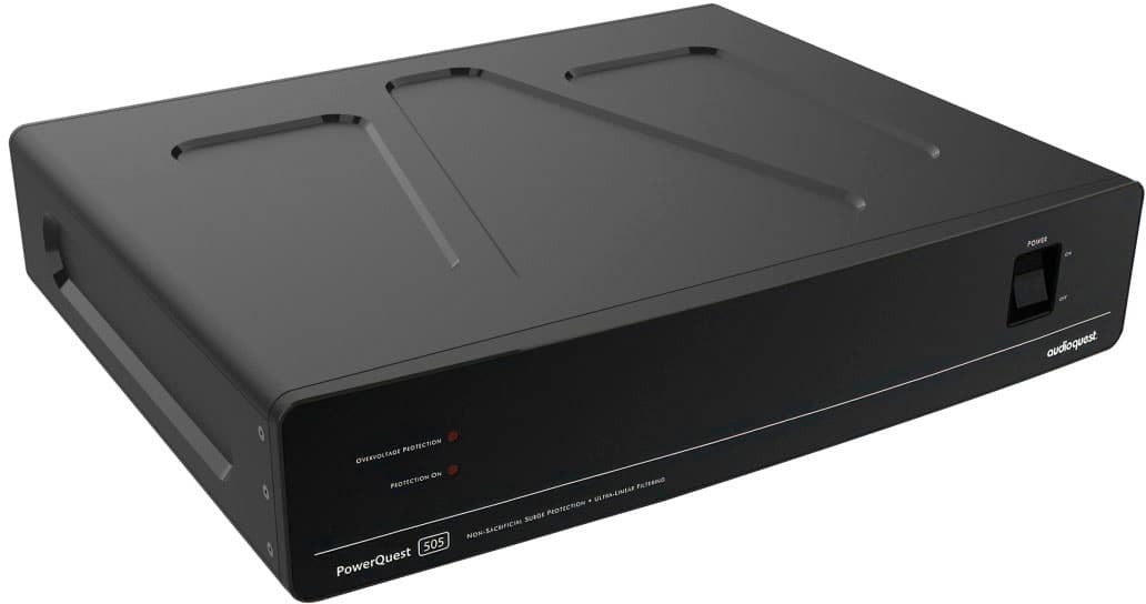 AudioQuest - PowerQuest 505 12-Outlet/Unlimited Joules Non-Sacrificial Surge Protector & Power Conditioner with PQ-715 Power…