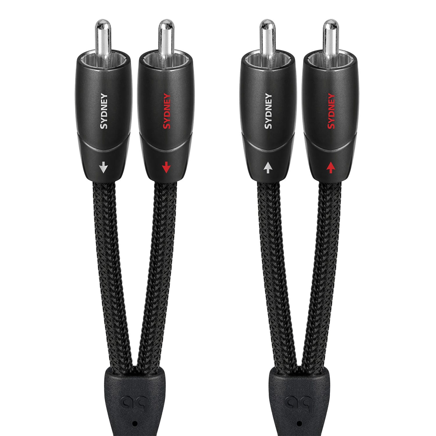 AudioQuest - Sydney RCA > RCA 9.8' Analog Audio Interconnect Cable - Dark Gray on Black product image