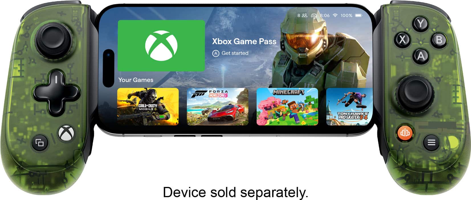 Backbone - Pro Xbox Edition - (USB-C) - Mobile and Wireless Controller for Cloud Gaming, Remote Play, and Mobile Games - Gre…