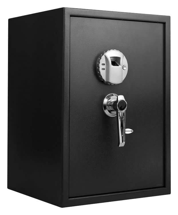 Barska - Biometric Fingerprint Safe-Quick Access Security Safe with 2.5-Second Keyless Entry, Solid Steel Construction - Bla…