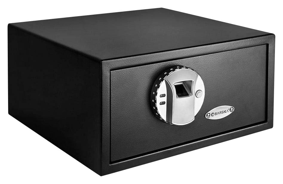 Barska - Biometric Fingerprint Security Home Safe Box 0.79 Cu Ft - Black product image