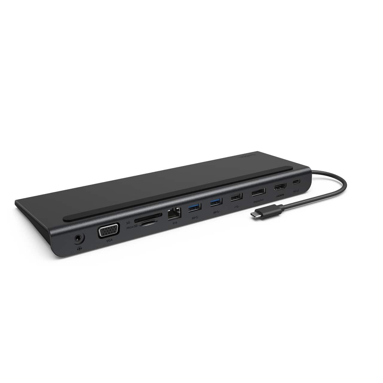Belkin - 11-in-1 USB C Hub with 4K HDMI, DP, VGA, 100W PD Docking Station for MacBook Pro, Air, and more - Dark Gray product…