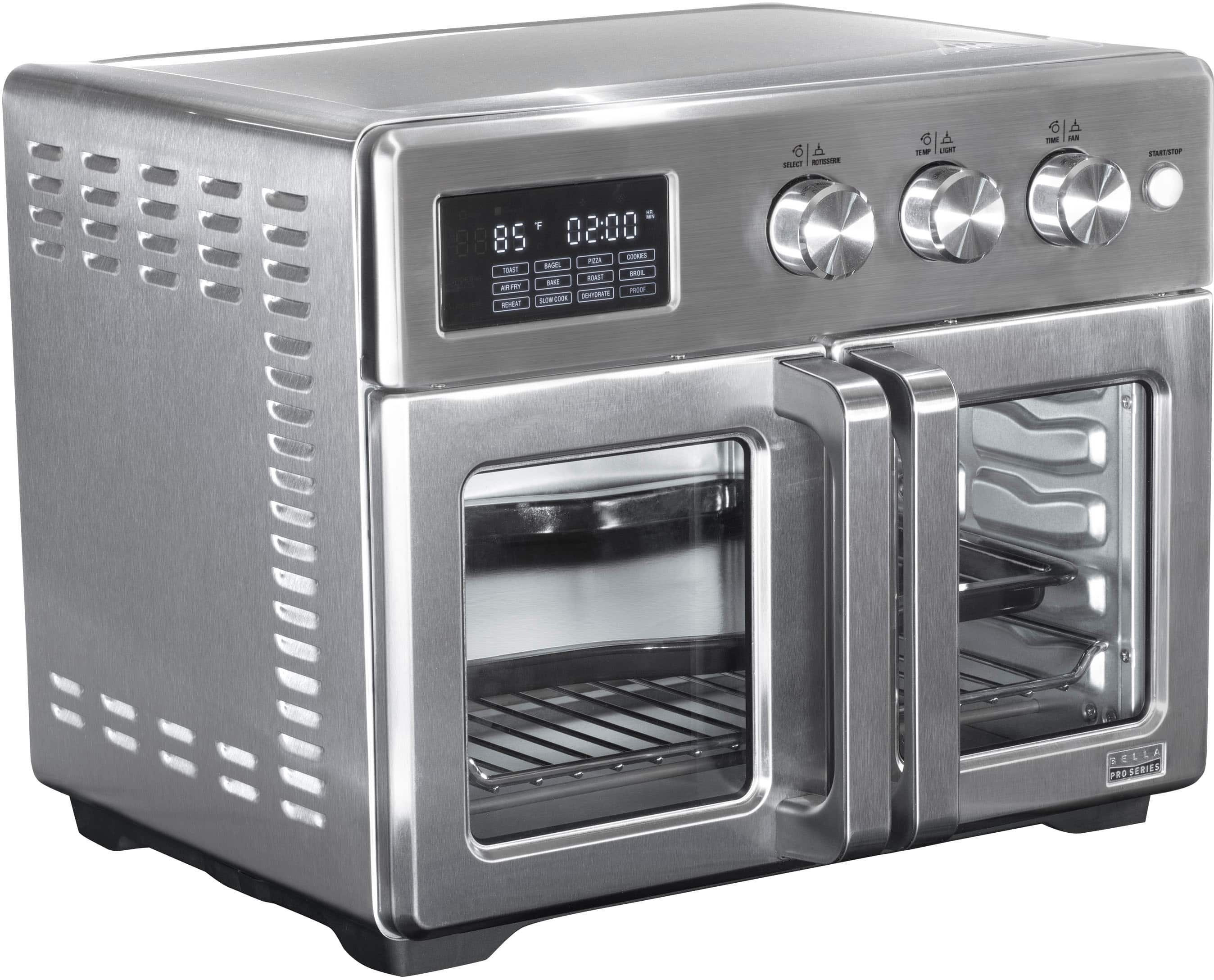 bella PRO - 12-in-1 6-Slice Toaster Oven + 33-qt. Air Fryer with French Doors - Stainless Steel product image