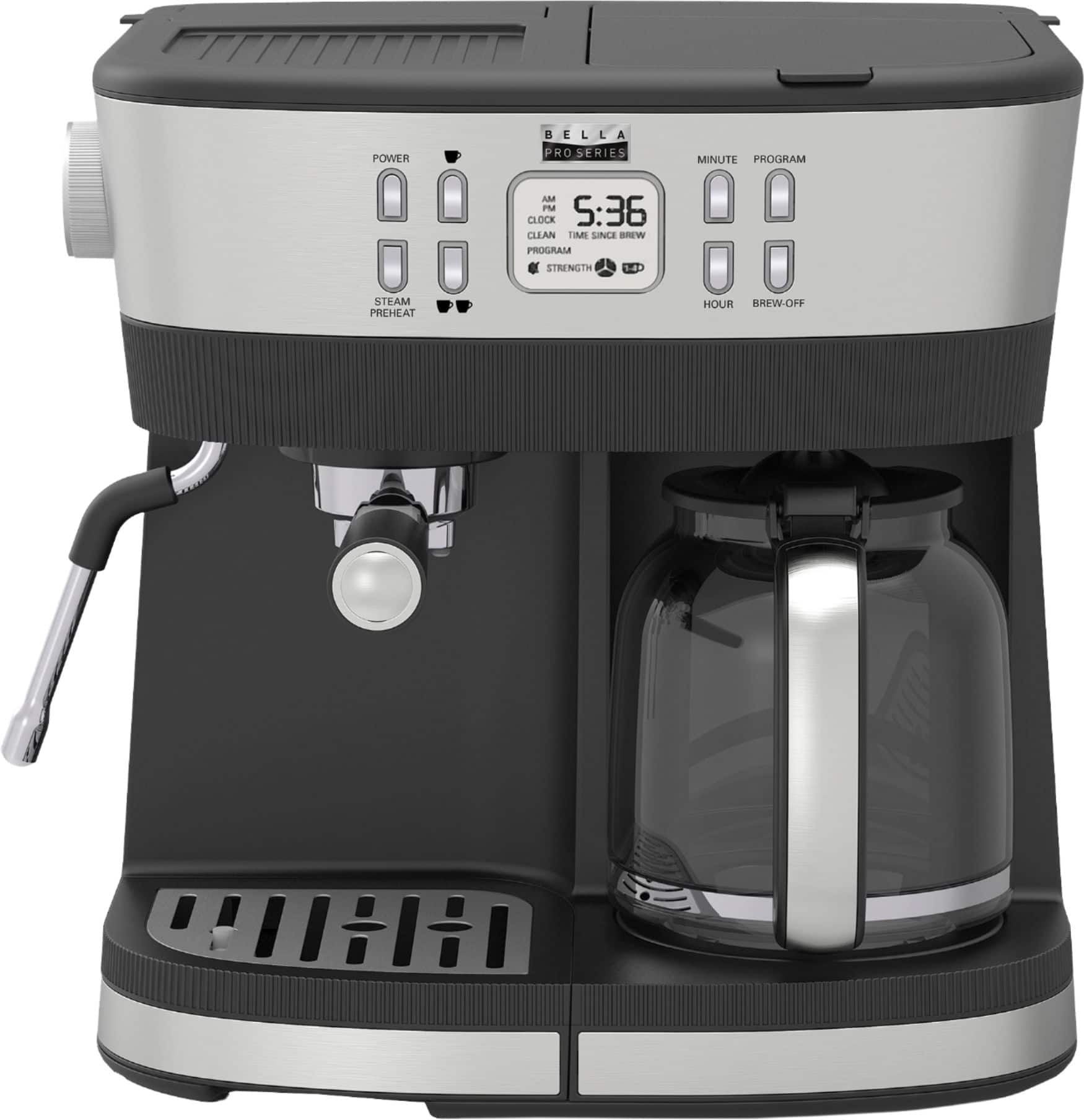 bella PRO - Combo 19-Bar Espresso & 10-Cup Drip Coffee Maker - Stainless Steel product image