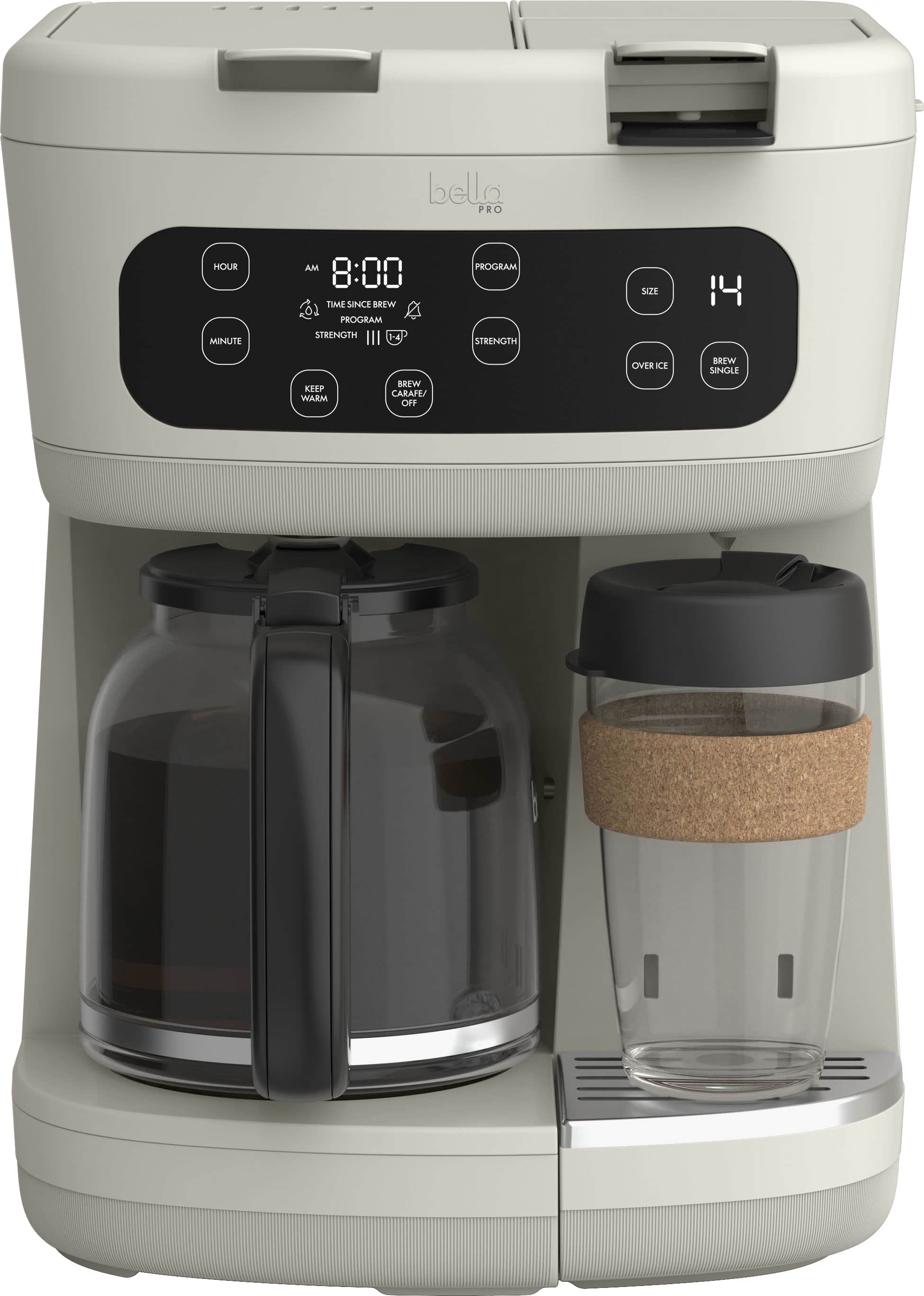 bella PRO - MultiBrew 12-Cup Drip & Single-Serve Coffee Maker - Oatmilk product image