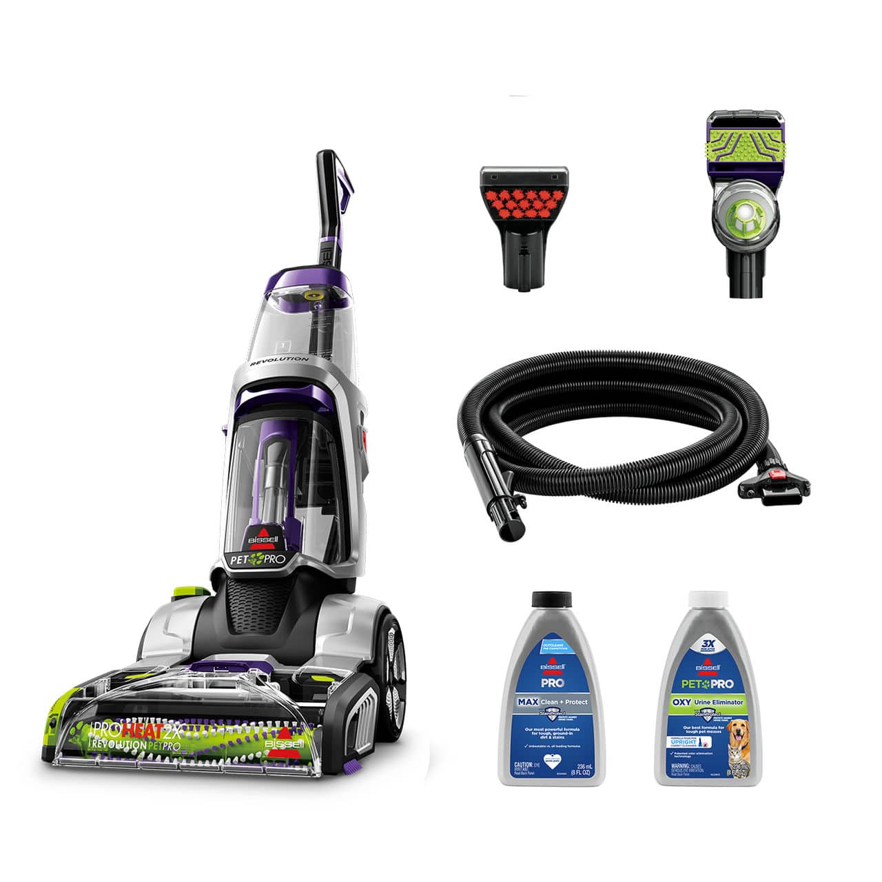 BISSELL - ProHeat 2X Revolution Pet Pro Plus Corded Upright Carpet Deep Cleaner - silver/purple product image