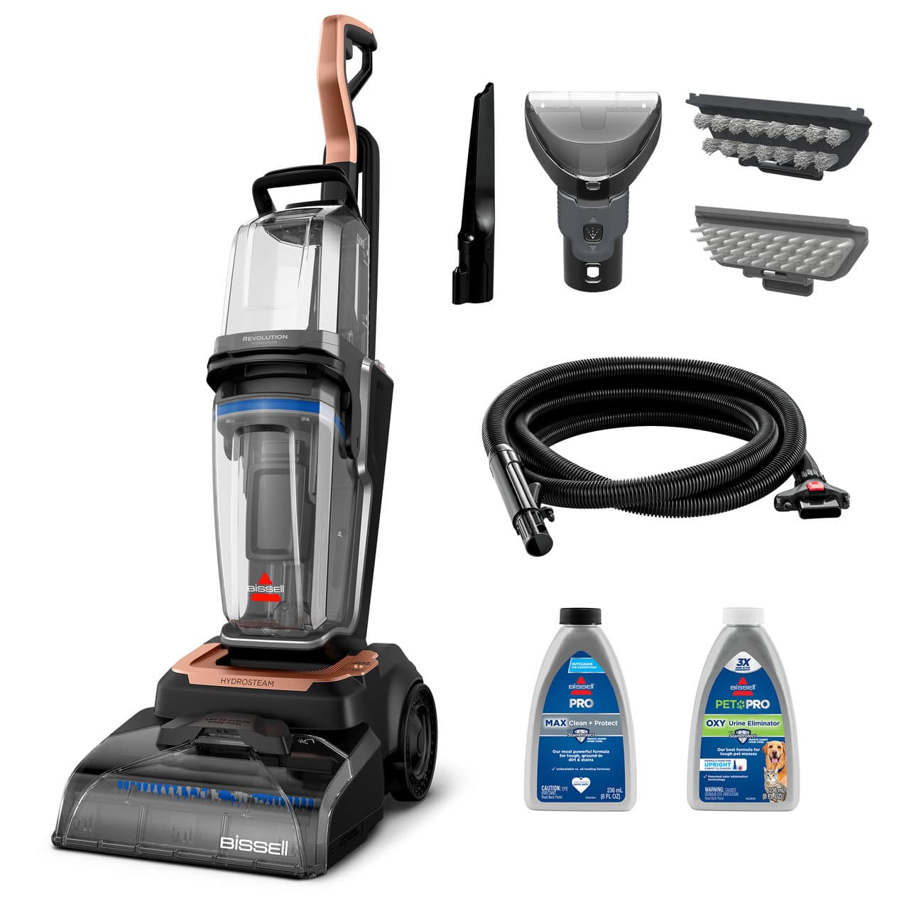 BISSELL - Revolution HydroSteam Upright Vacuum - Black / Copper Harbor product image