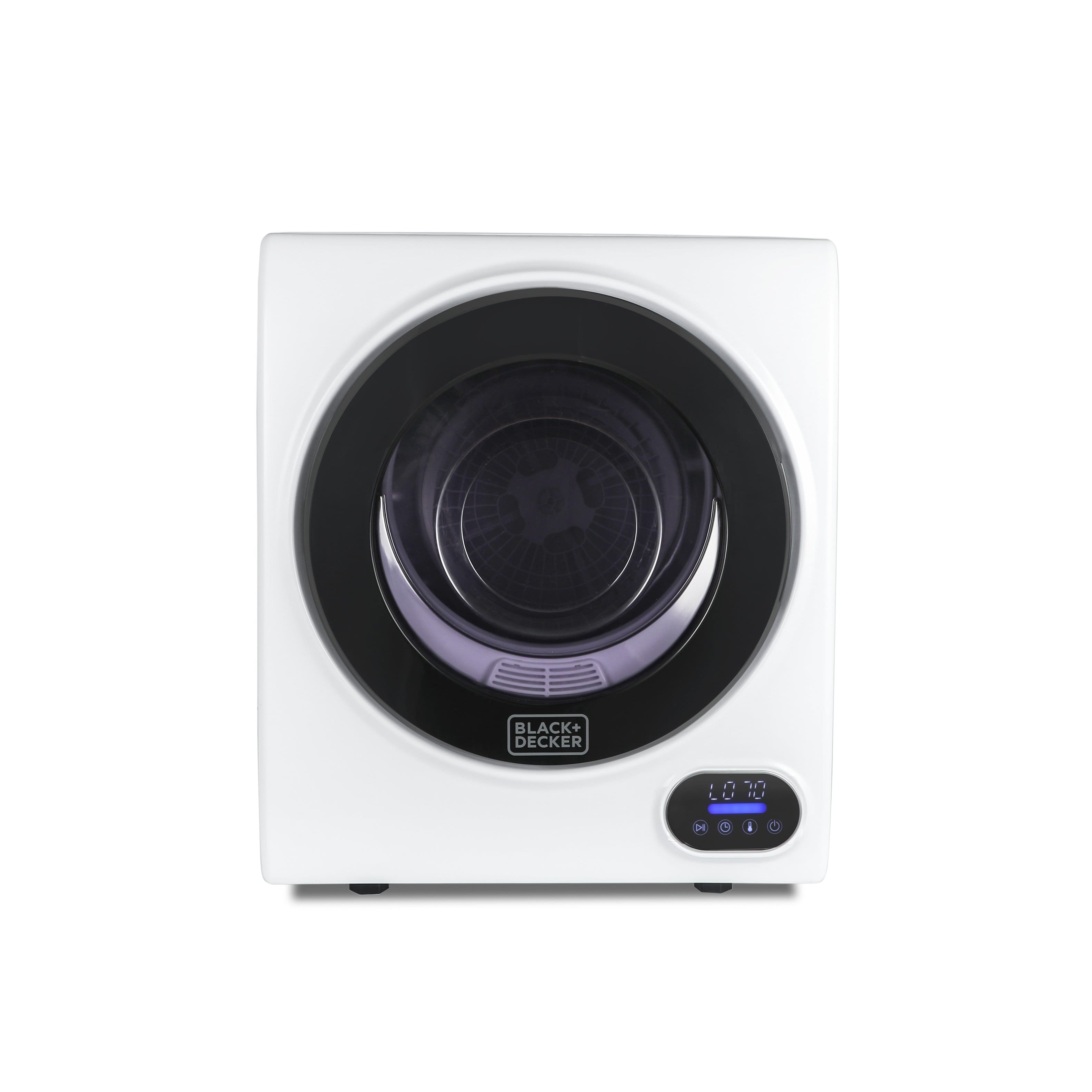 Black+Decker - 1.5 Cu.Ft. Stackable Smart Electric Dryer with Standard Wall Outlet - White product image