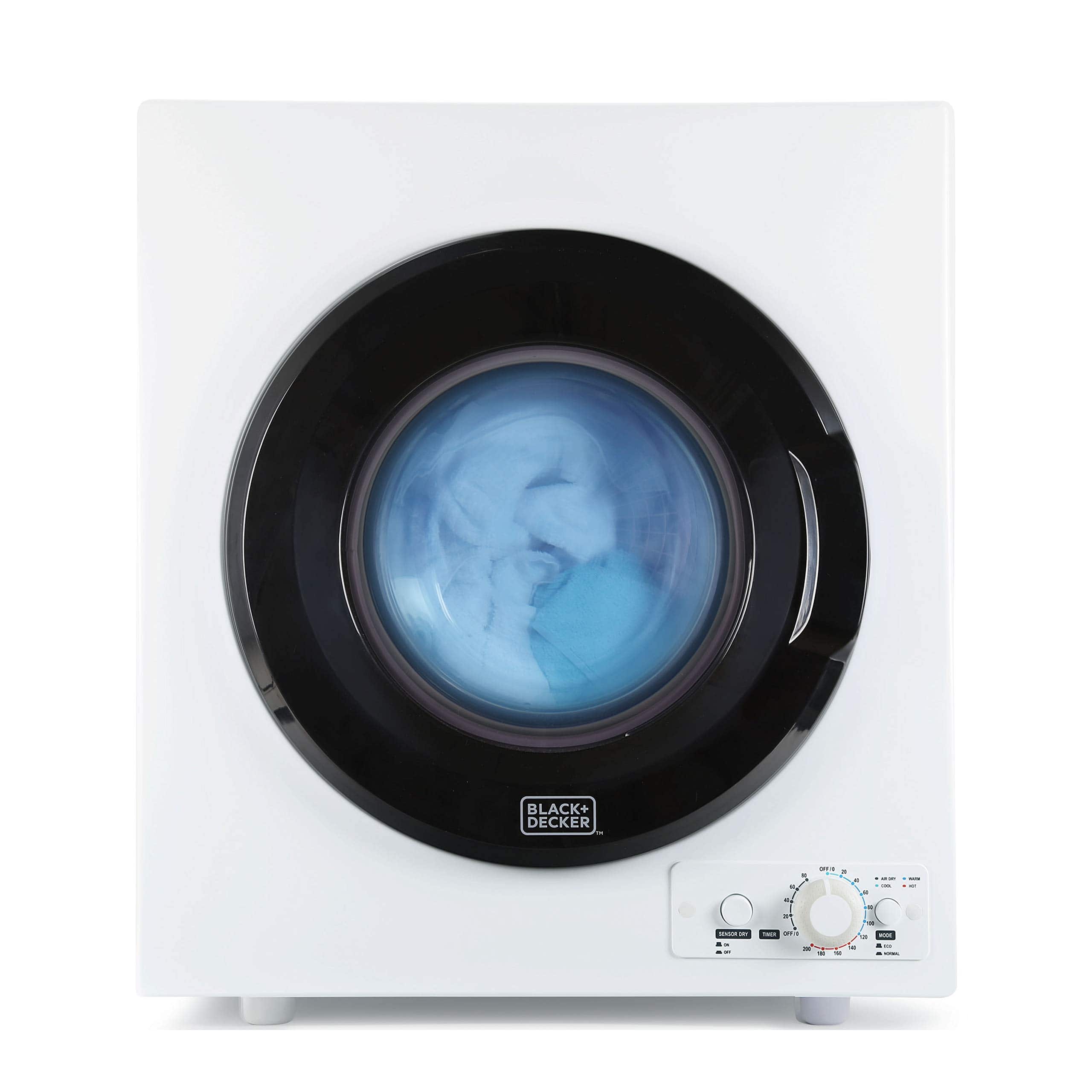 Black+Decker - 3.5 Cu.Ft. Stackable Smart Electric Dryer with Standard Wall Outlet - White product image