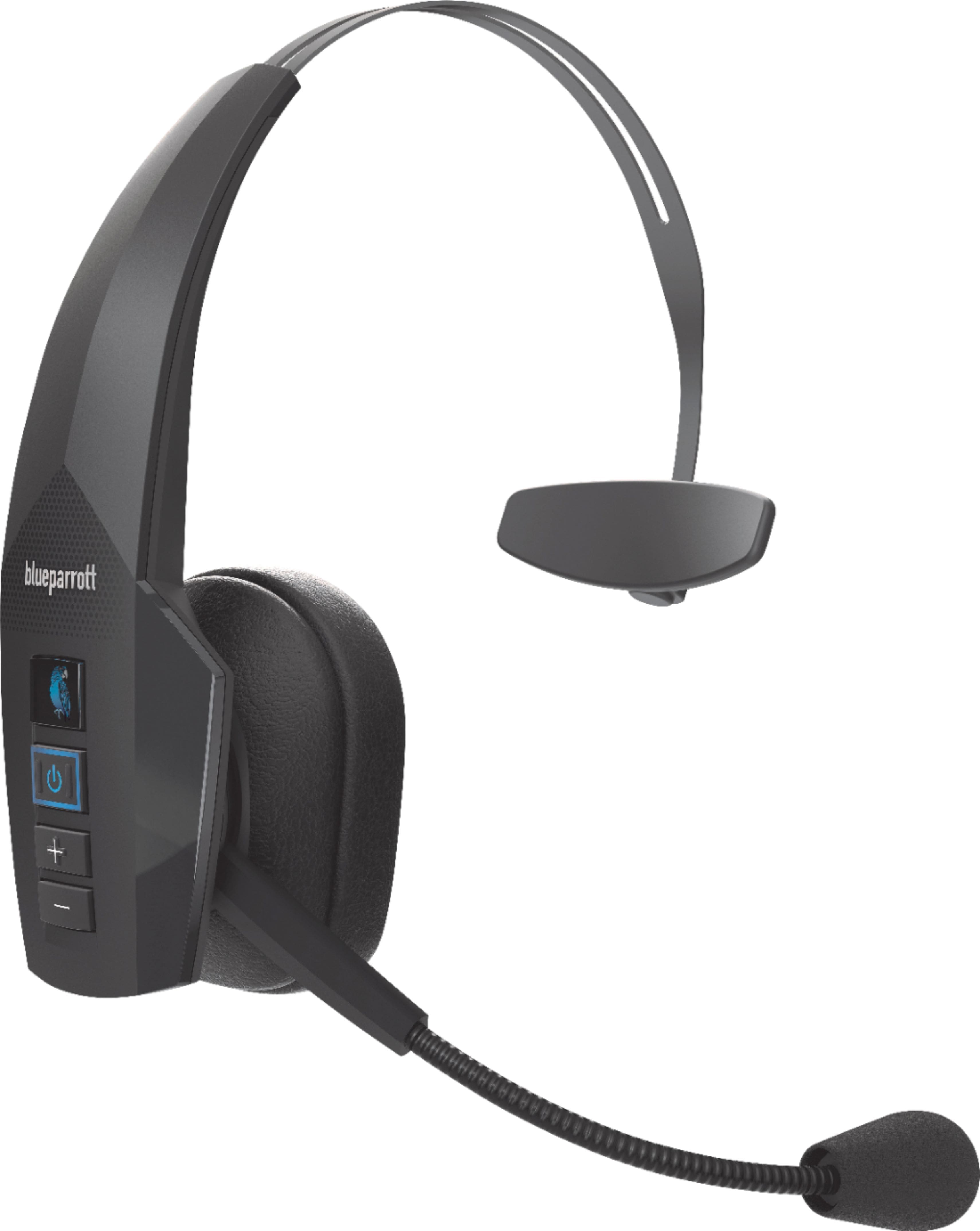 BlueParrott - B350-XT Wireless Bluetooth Mono Headset with 96% Noise-Cancelling Microphone and Lightweight Headband - Black…