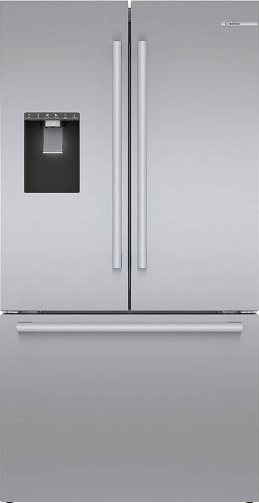 Bosch - 500 Series 21 Cu. Ft. French Door Bottom Freezer Counter-Depth Smart Refrigerator - Stainless Steel product image