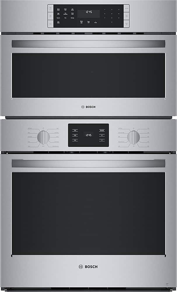 Bosch - 500 Series 30" Built-In Double Electric Combination Microwave and Wall Oven with True Convection - Stainless Steel p…