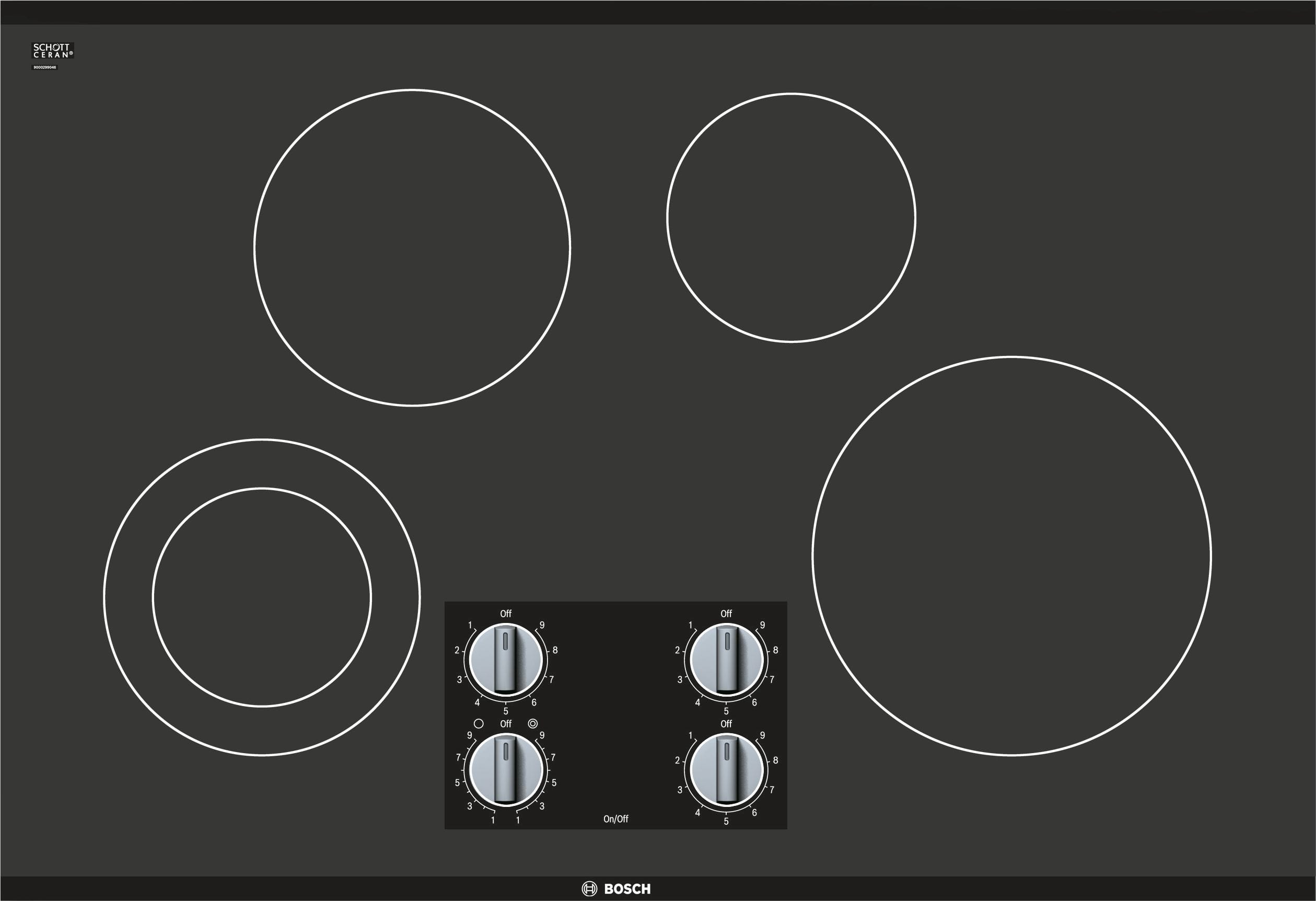 Bosch - 500 Series 30" Built-In Electric Cooktop with 4 elements - Black product image