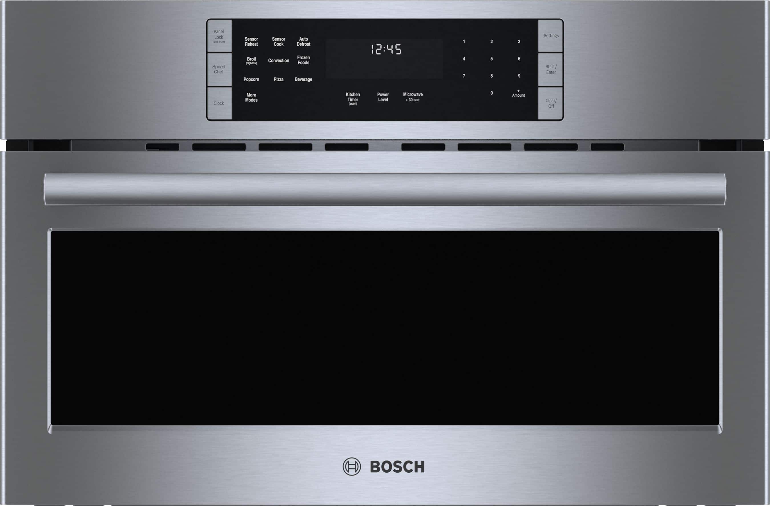 Bosch - 800 Series 1.6 Cu. Ft. Convection Built-In Microwave with Sensor Cooking - Black Stainless Steel product image