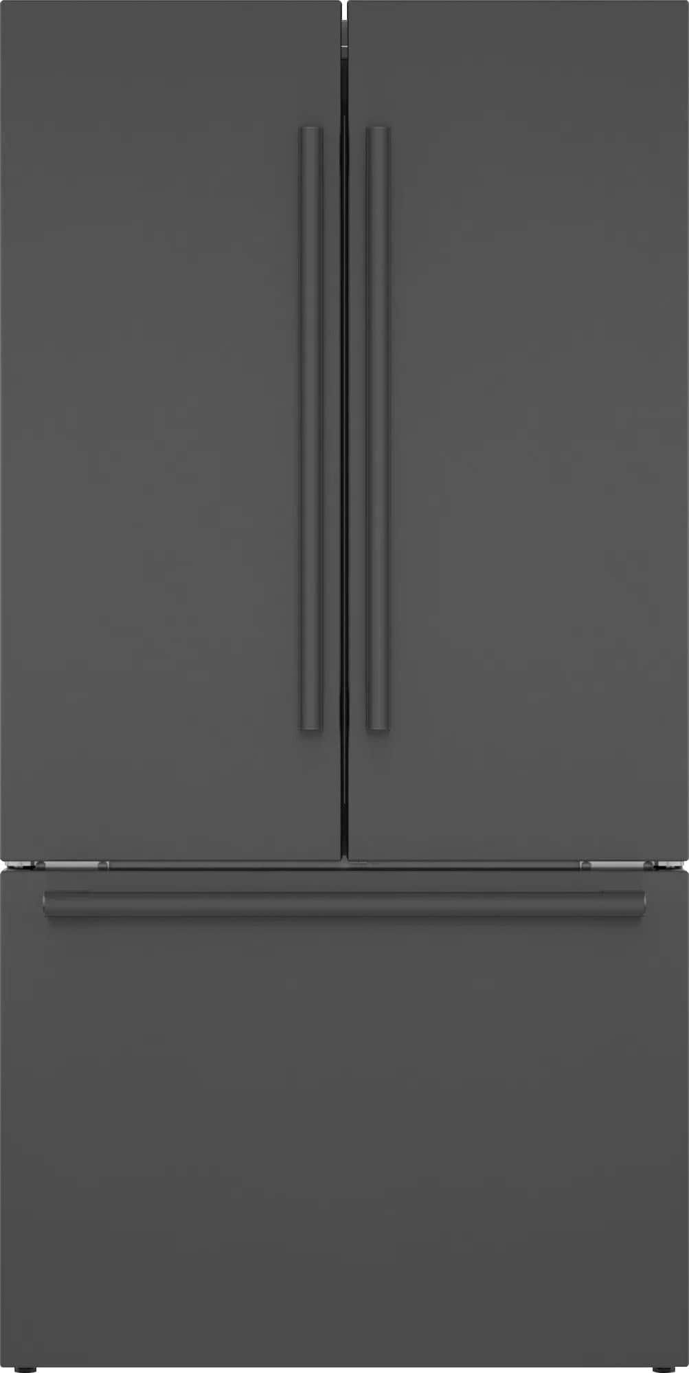 Bosch - 800 Series 21 Cu. Ft. French Door Counter-Depth Smart Refrigerator - Black Stainless Steel product image