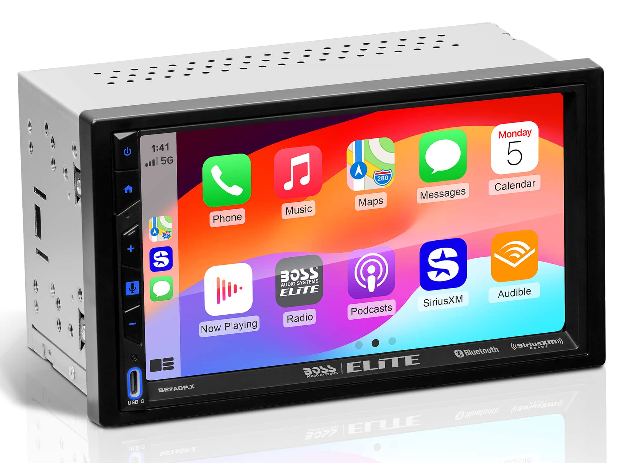 BOSS Audio - BOSS Elite Double-DIN Car Stereo Apple CarPlay Android Auto, 7-Inch Touchscreen, SiriusXM-Ready, Bluetooth, Bui…
