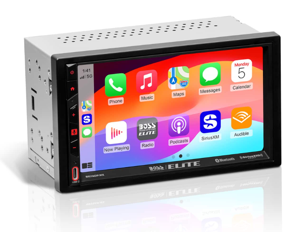 BOSS Audio - BOSS Elite Double-DIN Car Stereo Wireless Apple CarPlay Android Auto, 7-Inch Touchscreen, SiriusXM-Ready, Bluet…