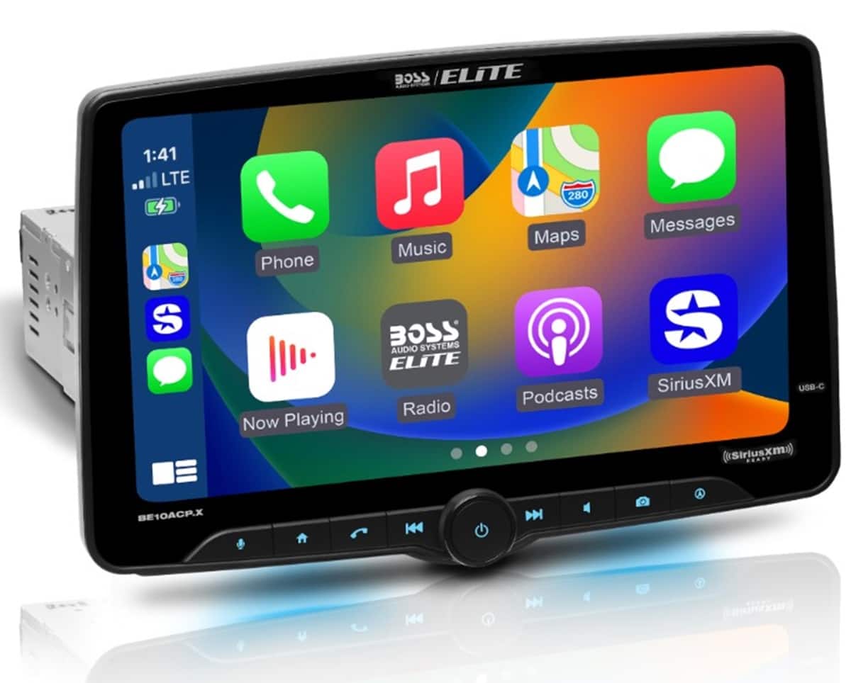 BOSS Audio - BOSS Elite Single-DIN Car Stereo Apple CarPlay Android Auto, 10.1-Inch Floating Touchscreen, Sirius XM-Ready, B…