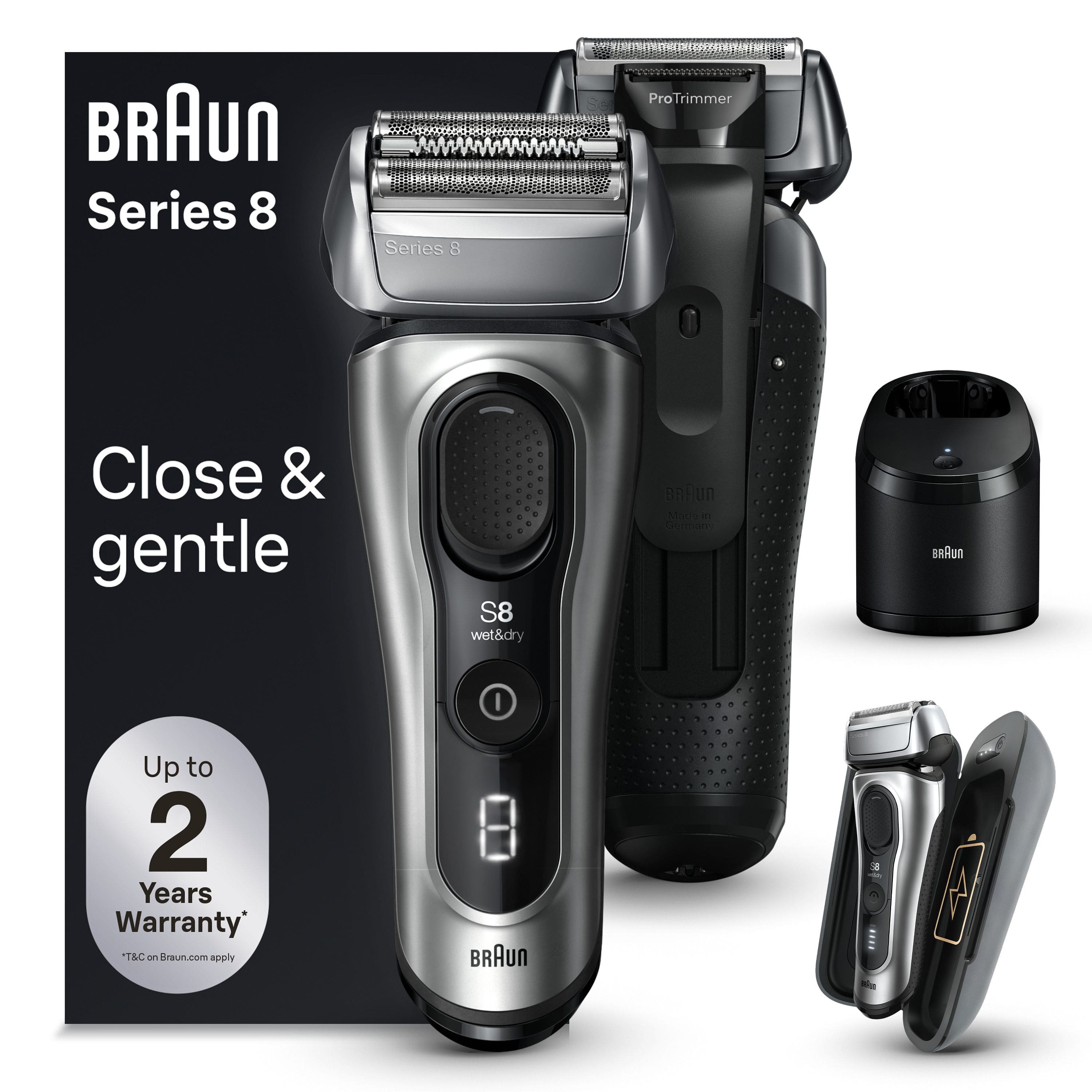 Braun - Series 8 Electric Shaver with 5 in 1 SmartCare Center - Galvano Silver product image
