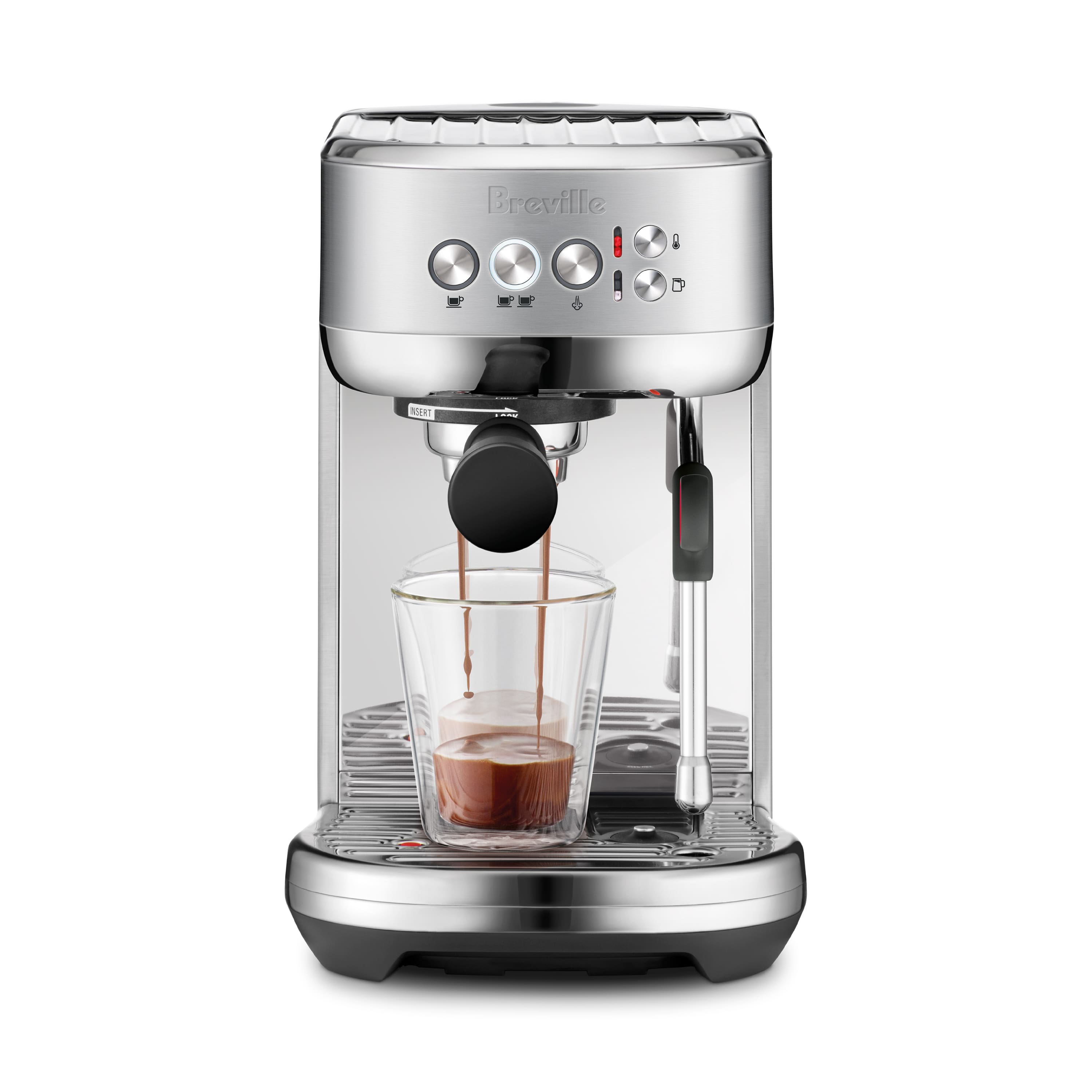 Breville - the Bambino Plus Espresso Machine with 15 bars of pressure and Milk Frother - Black Stainless Steel product image