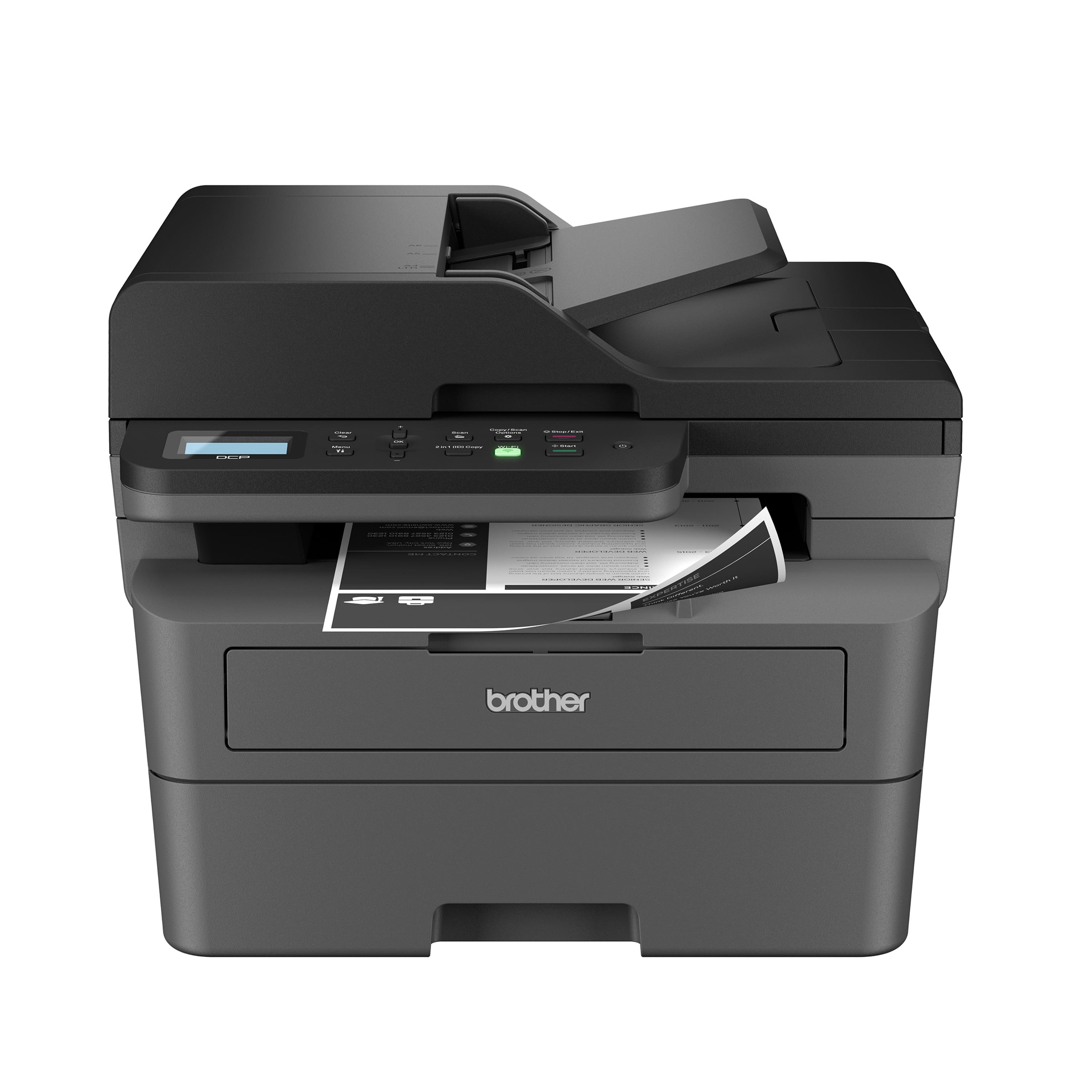 Brother - DCP-L2640DW Wireless Black-and-White Refresh Subscription Eligible 3-in-1 Laser Printer, Great for Small Offices -…