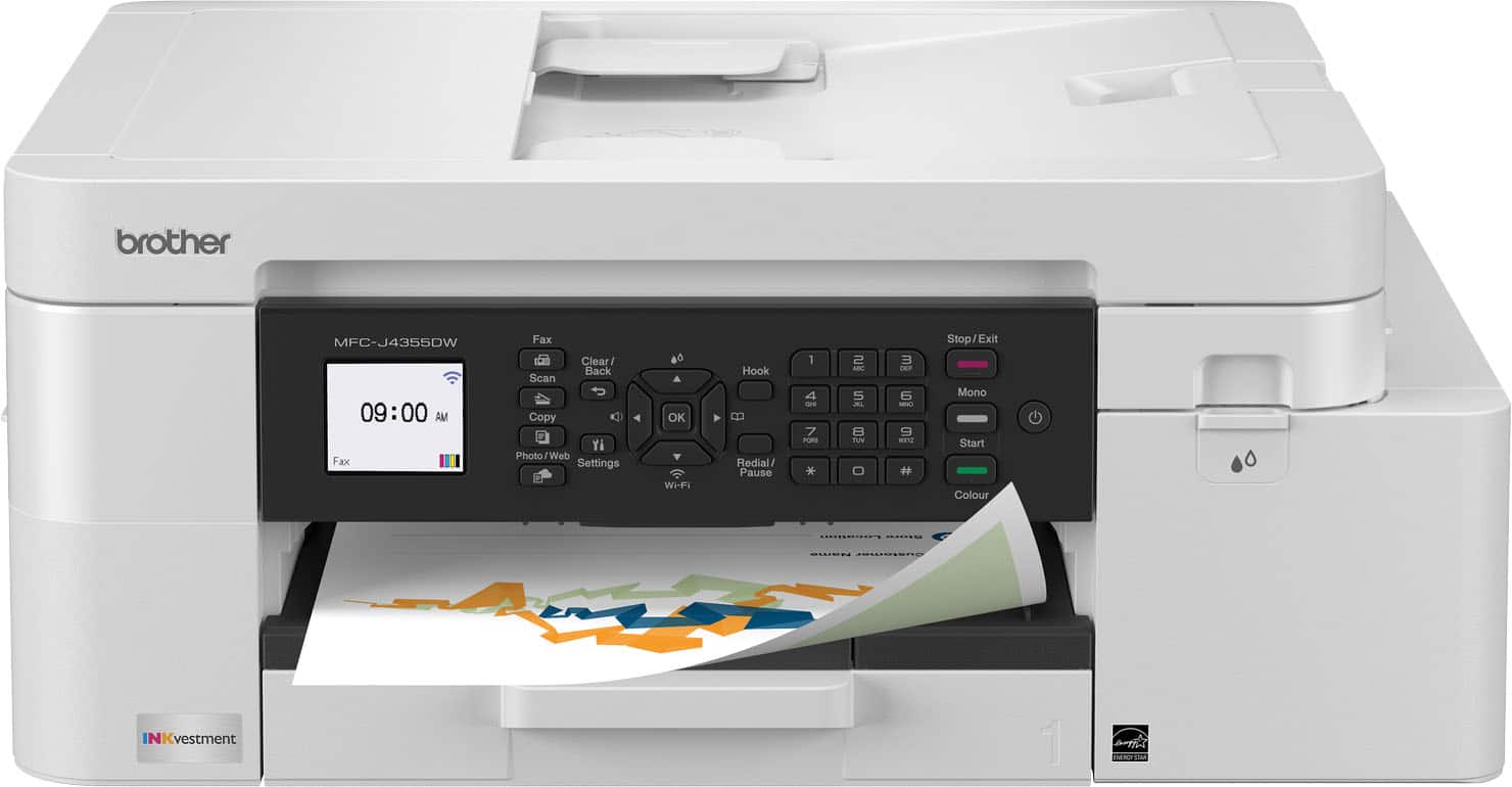 Brother - INKvestment 4355 Wireless All-in-One Inkjet Printer with 1.8” Color Display (MFC-J4355DW), Great for Small Offices…