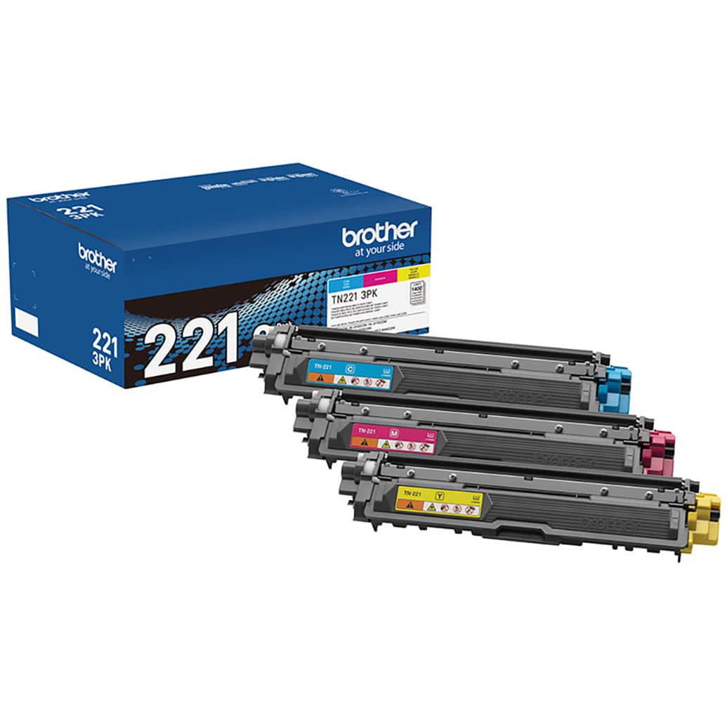 Brother - TN221 3-Pack Standard-Yield Toner Cartridges - Cyan/Magenta/Yellow product image