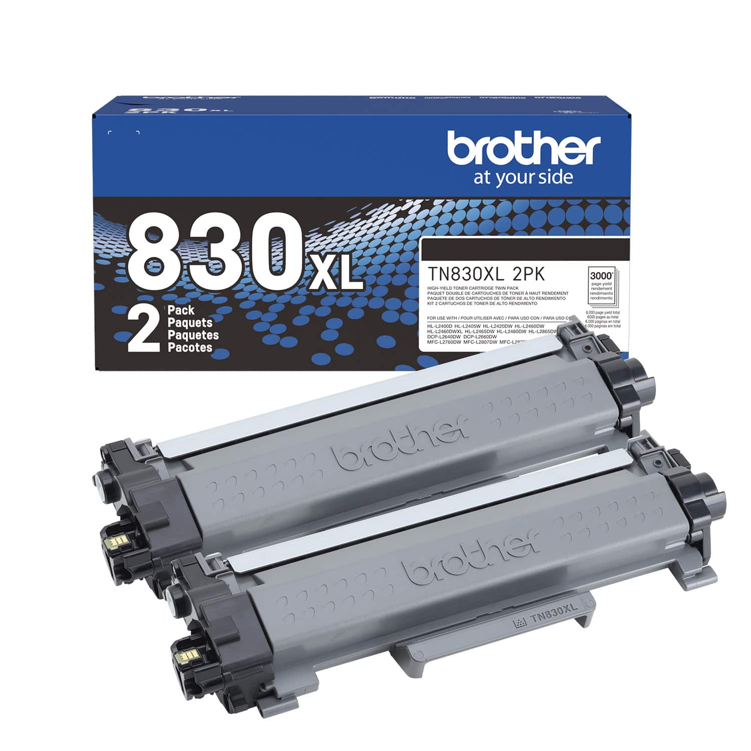 Brother - TN830XL 2-Pack High-Yield Toner Cartridges - Black product image
