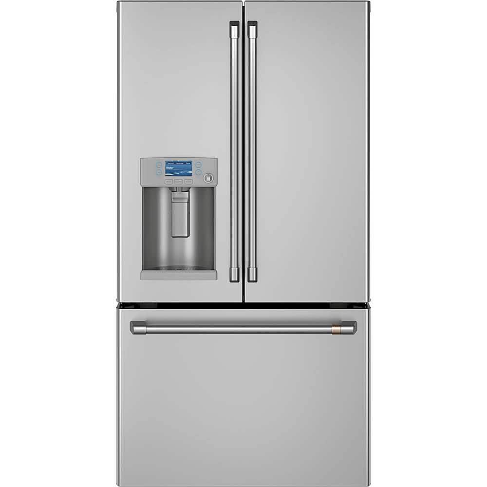 Café - 22.2 Cu. Ft. French Door Counter-Depth Smart Refrigerator with Hot Water Dispenser, Customizable - Stainless Steel pr…
