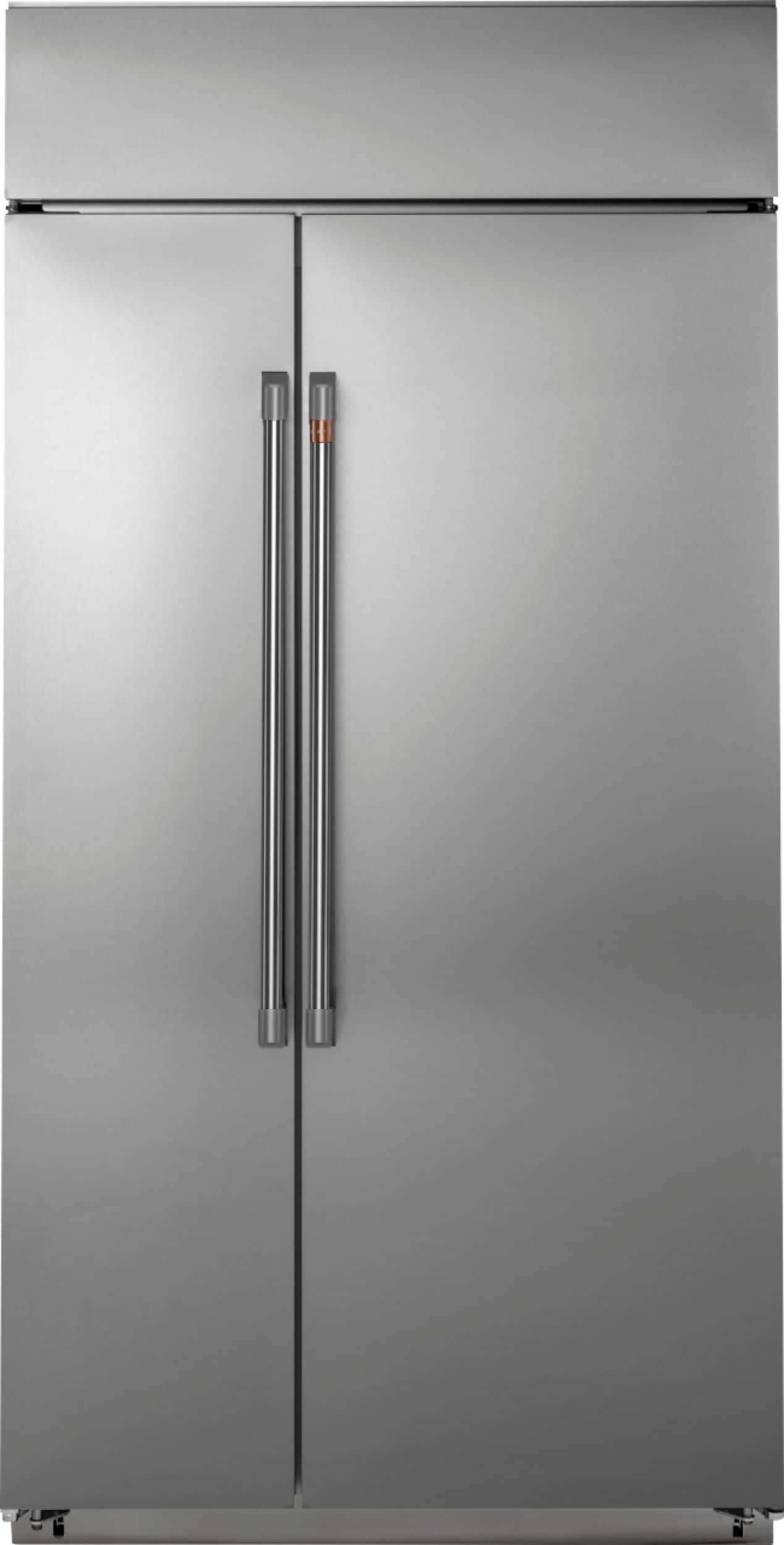 Café - 25.2 Cu. Ft. Side-by-Side Built-In Smart Refrigerator with Upfront Temperature Controls - Stainless Steel product ima…