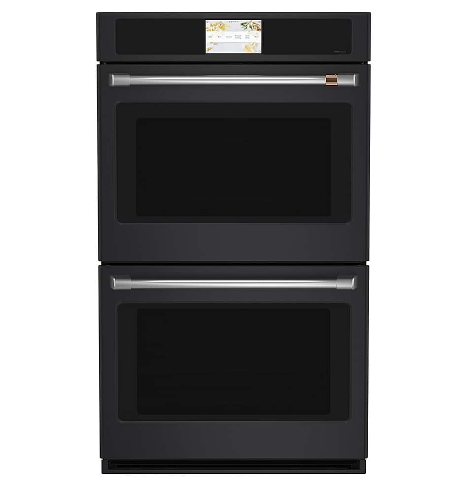 Café - 30" Built-In Double Electric Convection Wall Oven w/ True European Convection, In-Oven Camera, Customizable - Matte B…