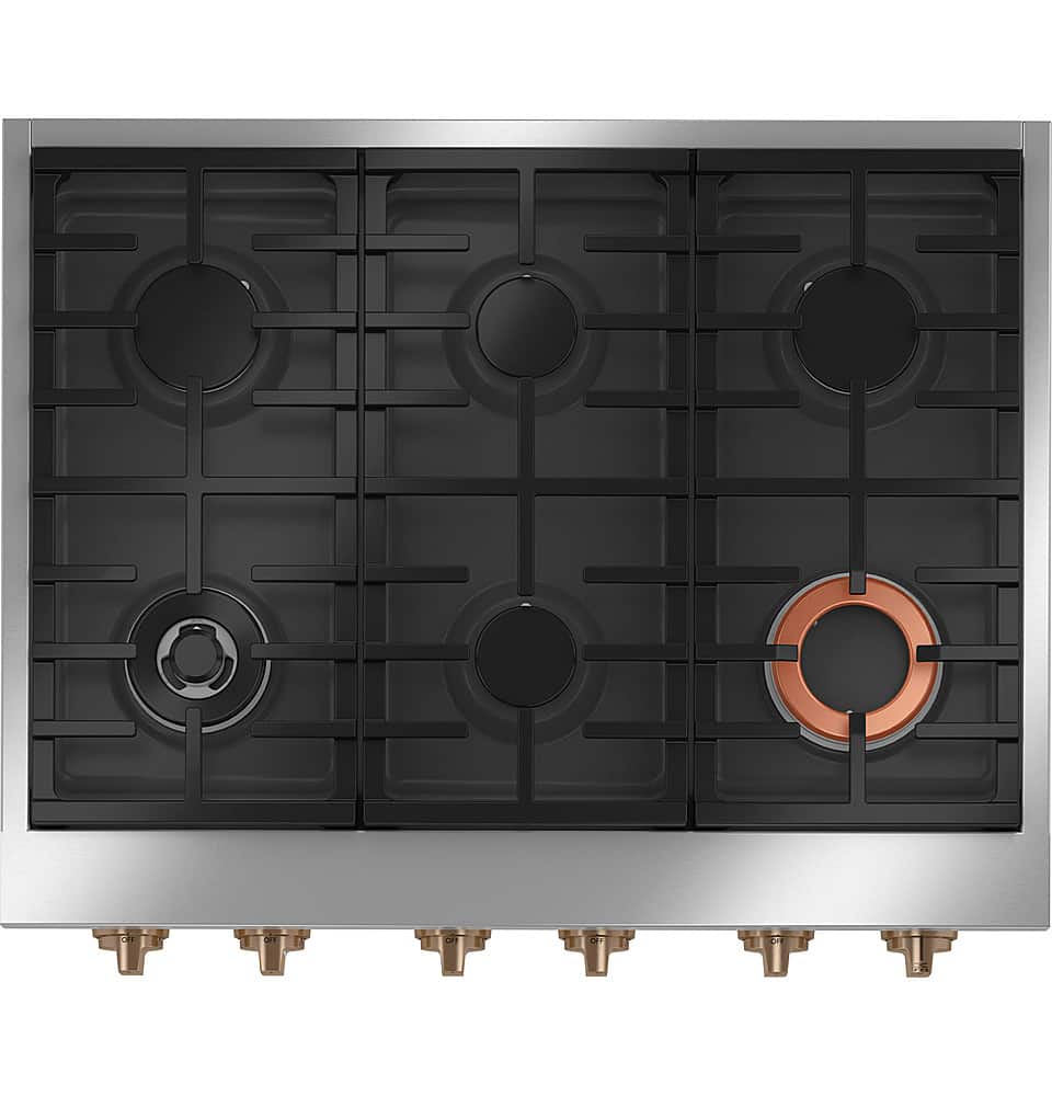Café - 36" Built-In Gas Cooktop with 6 Burners, Customizable - Matte White product image