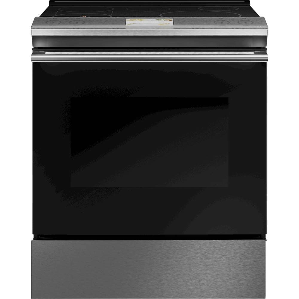 Café - 5.3 Cu. Ft. Slide-In Electric Induction True Convection Range with Self-Steam Cleaning and In-Oven Camera - Platinum…