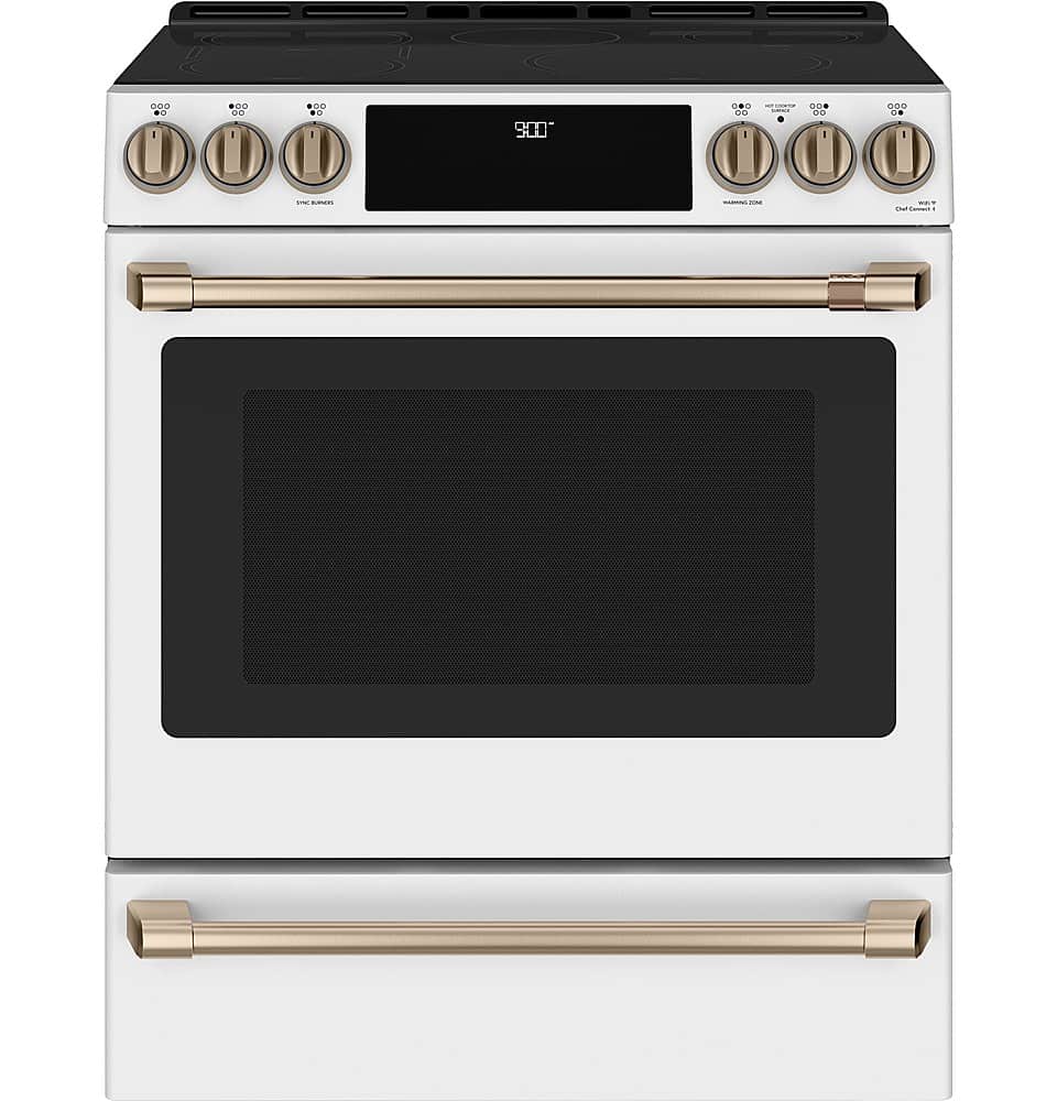 Café - 5.7 Cu. Ft. Slide-In Electric Induction Convection Range - Matte White product image