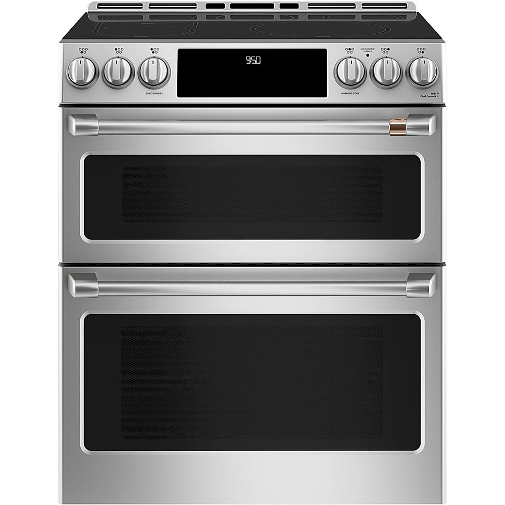 Café - 6.7 Cu. Ft. Slide-In Double Oven Electric Induction Convection Range, Customizable - Stainless Steel product image