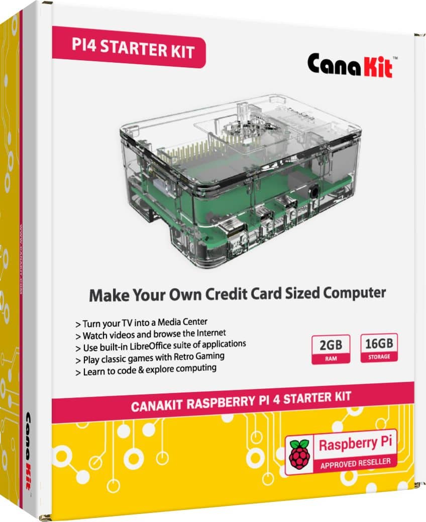 CanaKit - Raspberry Pi 4 2GB Starter Kit - Clear product image