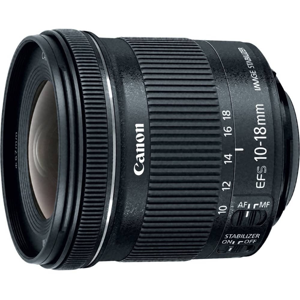 Canon - EF-S10-18mm F4.5-5.6 IS STM Ultra-Wide Zoom Lens for EOS DSLR Cameras - Black product image