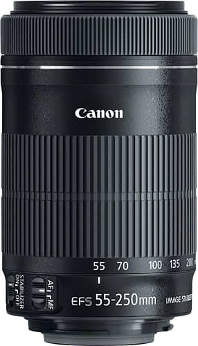 Canon - EF-S55-250mm F4-5.6 IS STM Telephoto Zoom Lens for EOS DSLR Cameras - Black product image