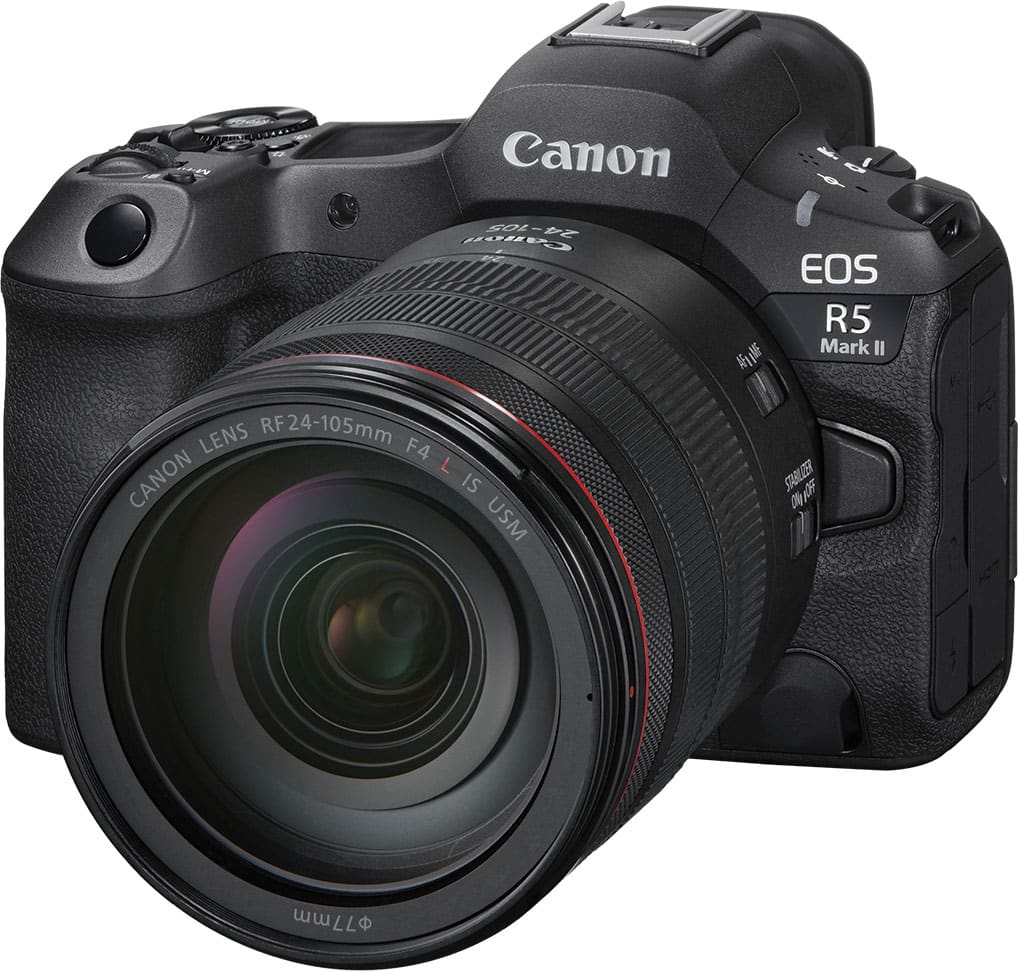 Canon - EOS R5 Mark II 8K Video Mirrorless Camera with RF24-105mm F4 L IS USM Lens - Black product image