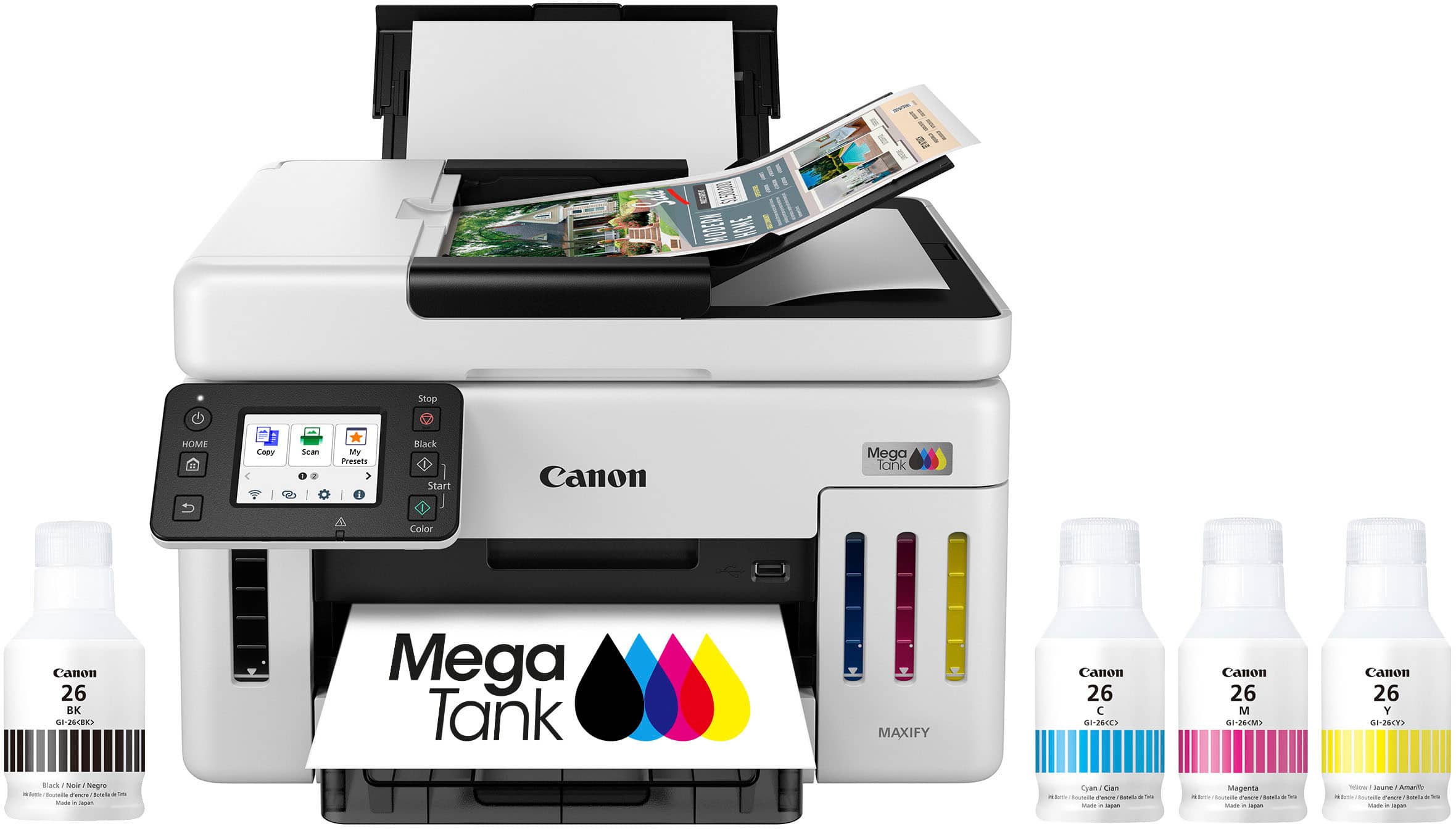Canon - Megatank GX6120 Wireless All-In-One Supertank Inkjet Printer - White product image