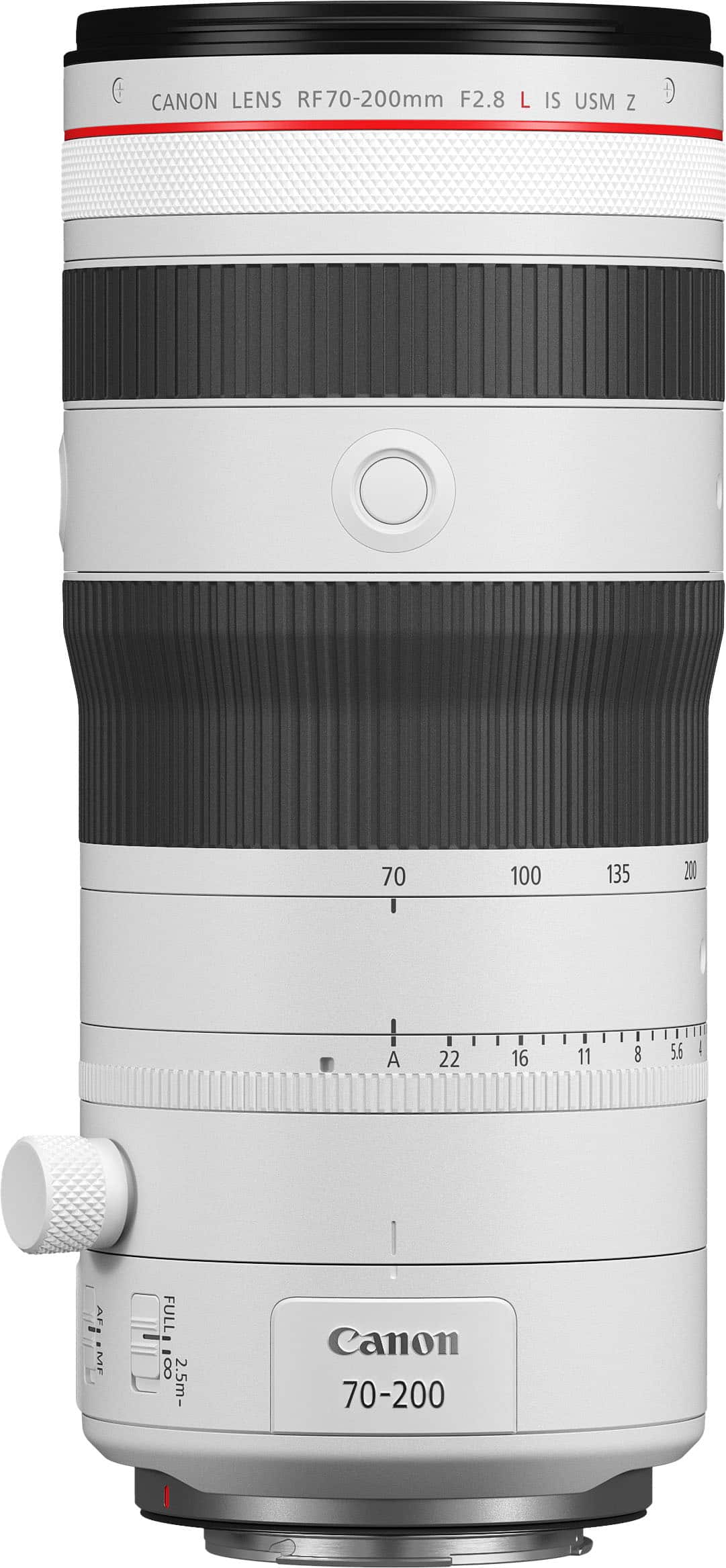 Canon - RF70-200mm F2.8 L IS USM Z Hybrid Zoom Lens for Use with EOS R-Series Cameras - White product image