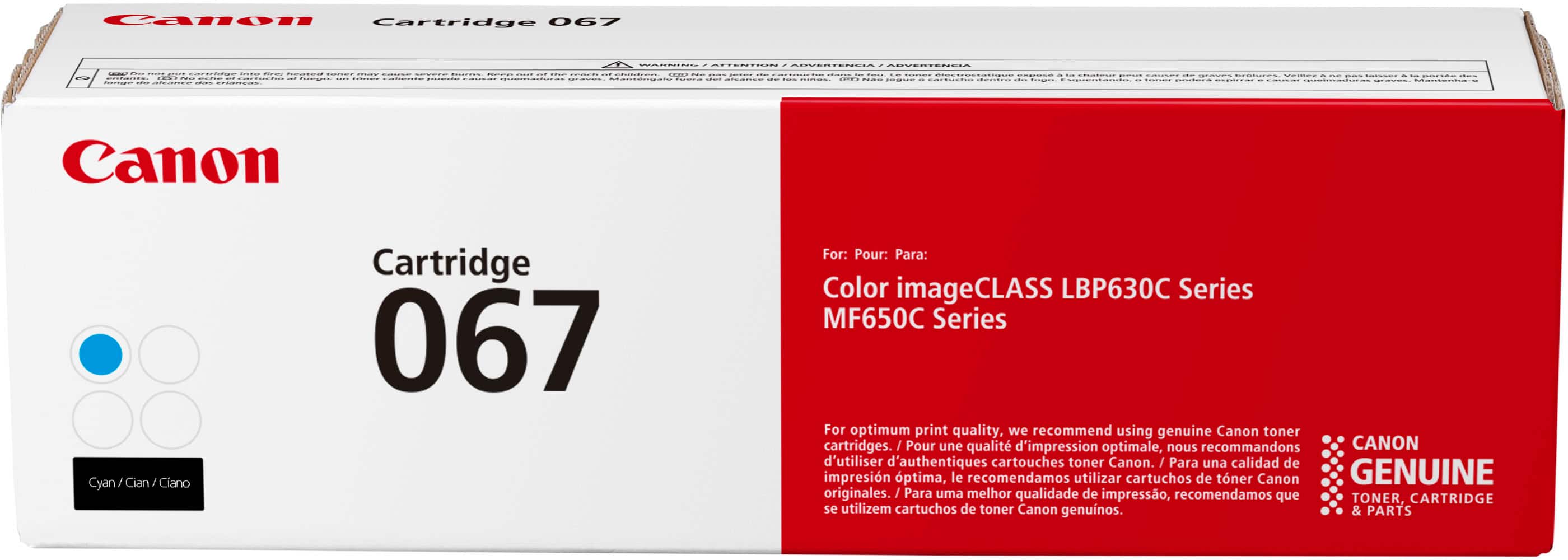 Canon - Toner 067 Standard Capacity Toner Cartridge - Cyan product image