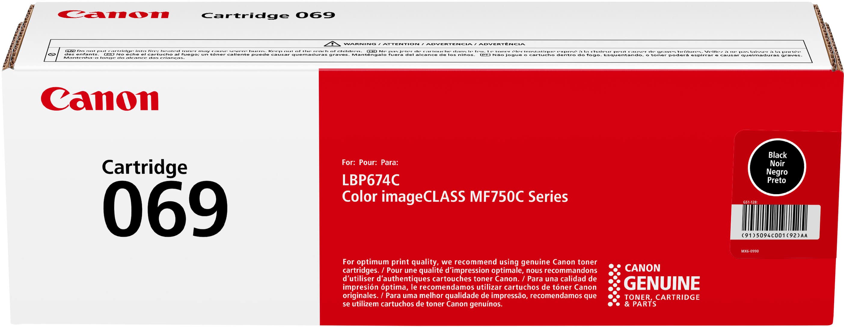 Canon - Toner 069 Standard Capacity Toner Cartridge - Black product image
