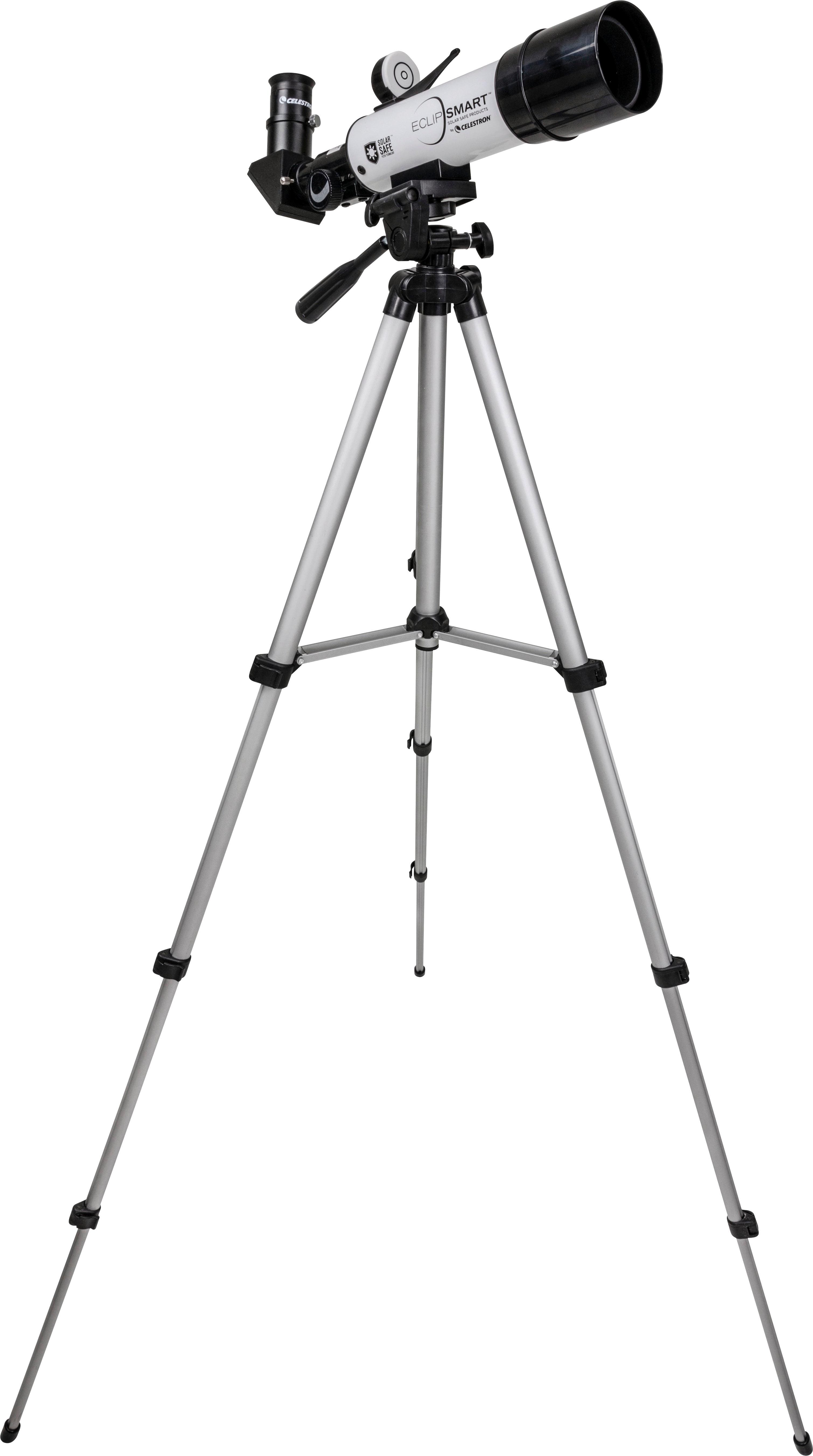 Celestron - Eclipsmart Travel Solar Scope 50 Refractor Telescope - White/Black product image
