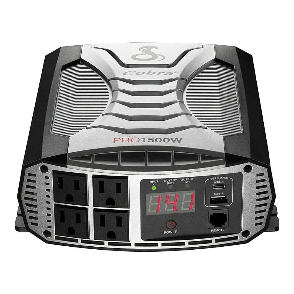 Cobra - Professional Grade 1500 Watt Power Inverter with Fast Charge USB - Black product image
