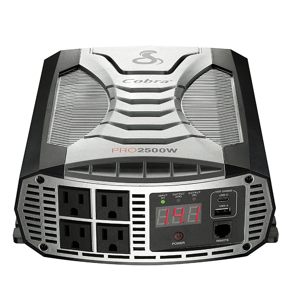 Cobra - Professional Grade 2500 Watt Power Inverter with Fast Charge USB - Black product image