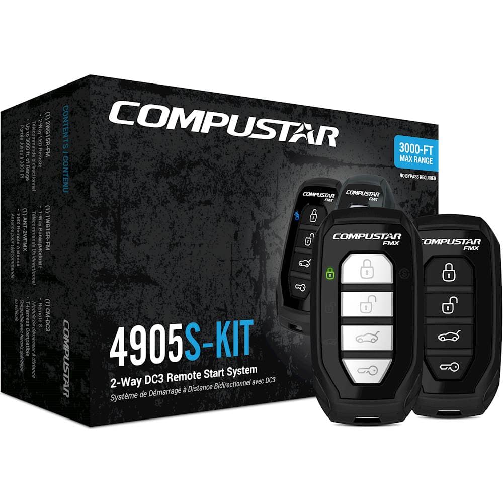 Compustar - 2-Way Remote Start System - Installation Included - Black product image