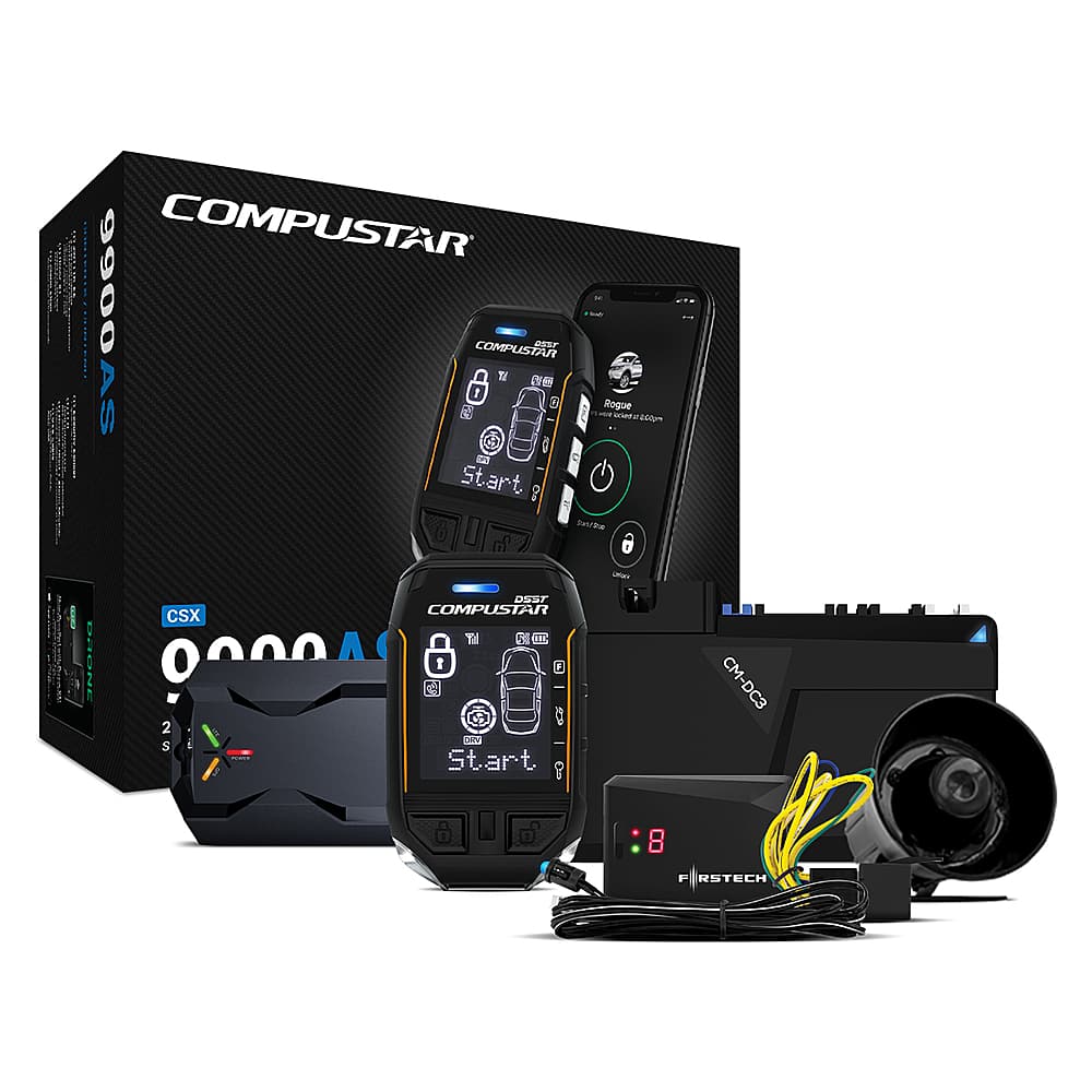 Compustar - All-in-One 2-Way Remote Start + Security Bundle w/LTE Module - Installation Included - Black product image