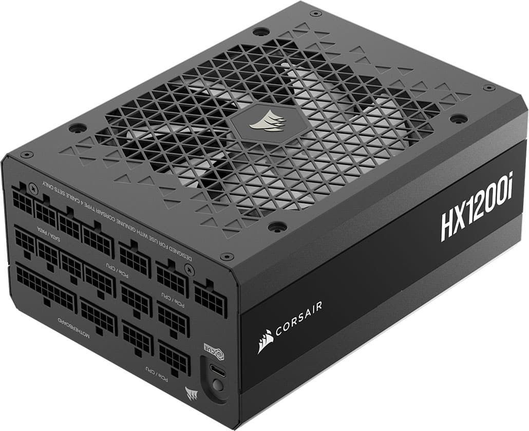 CORSAIR - HXi Series HX1200i 80 PLUS Platinum Fully Modular Ultra Low-Noise ATX 3.1 and PCIE 5.1 Power Supply - Black produc…