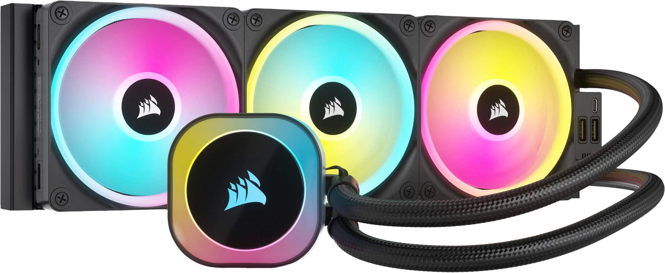 CORSAIR - iCUE LINK H150i RGB Liquid CPU Cooler with QX120 - Black product image
